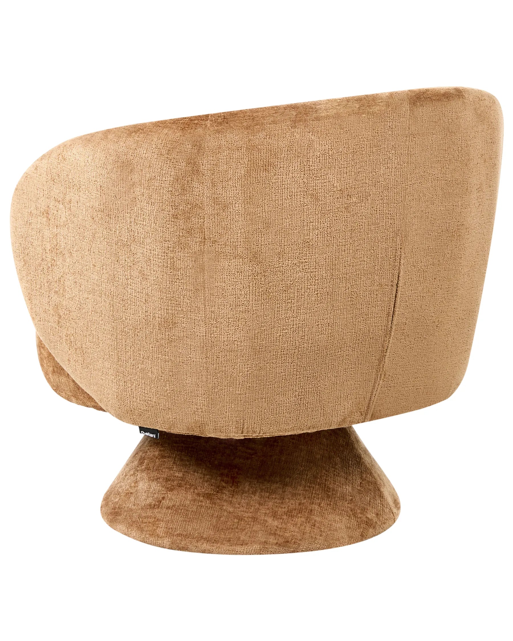 Swivel Armchair LIEKSA Chenille Golden Brown