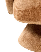 Swivel Armchair LIEKSA Chenille Golden Brown