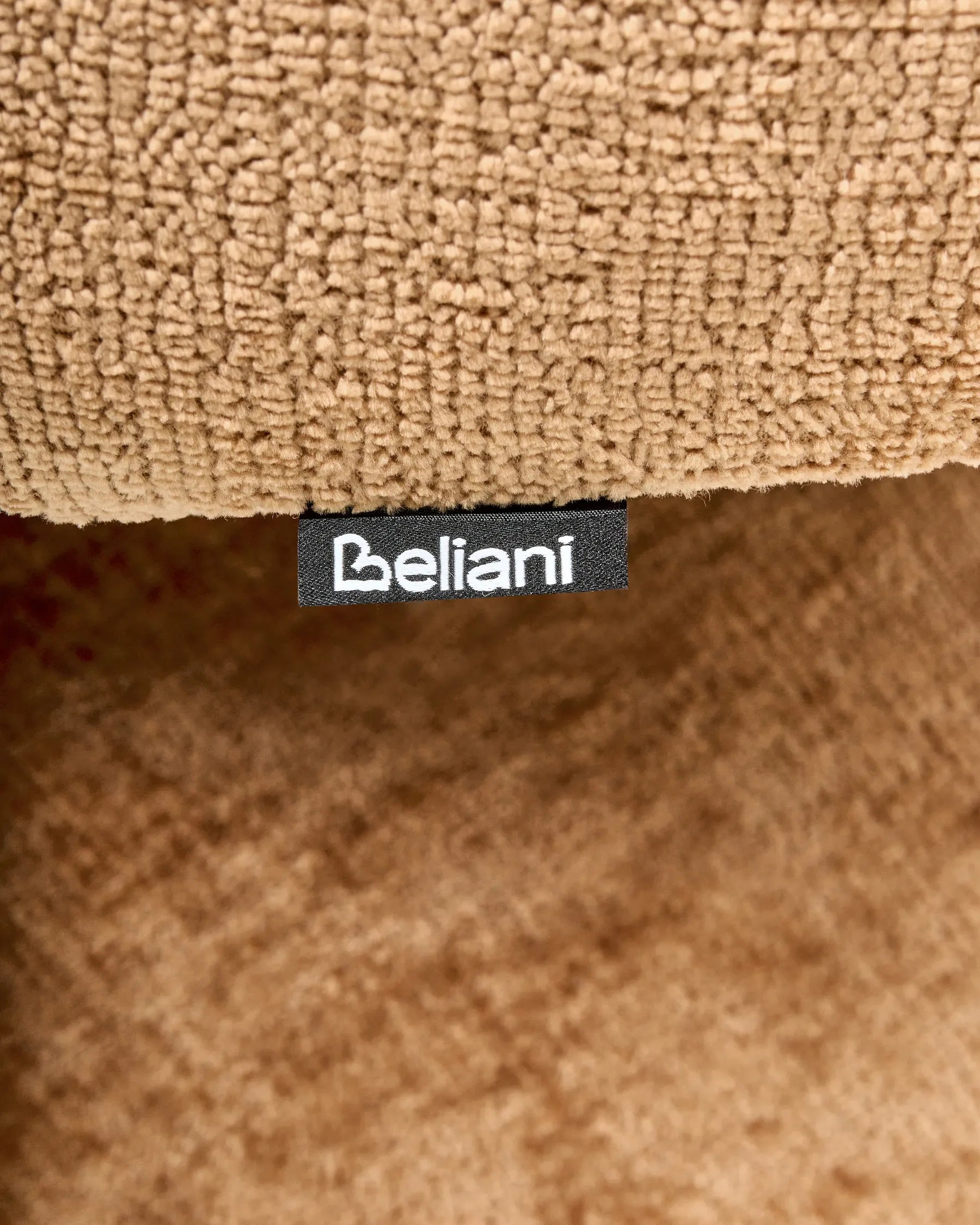 Swivel Armchair LIEKSA Chenille Golden Brown