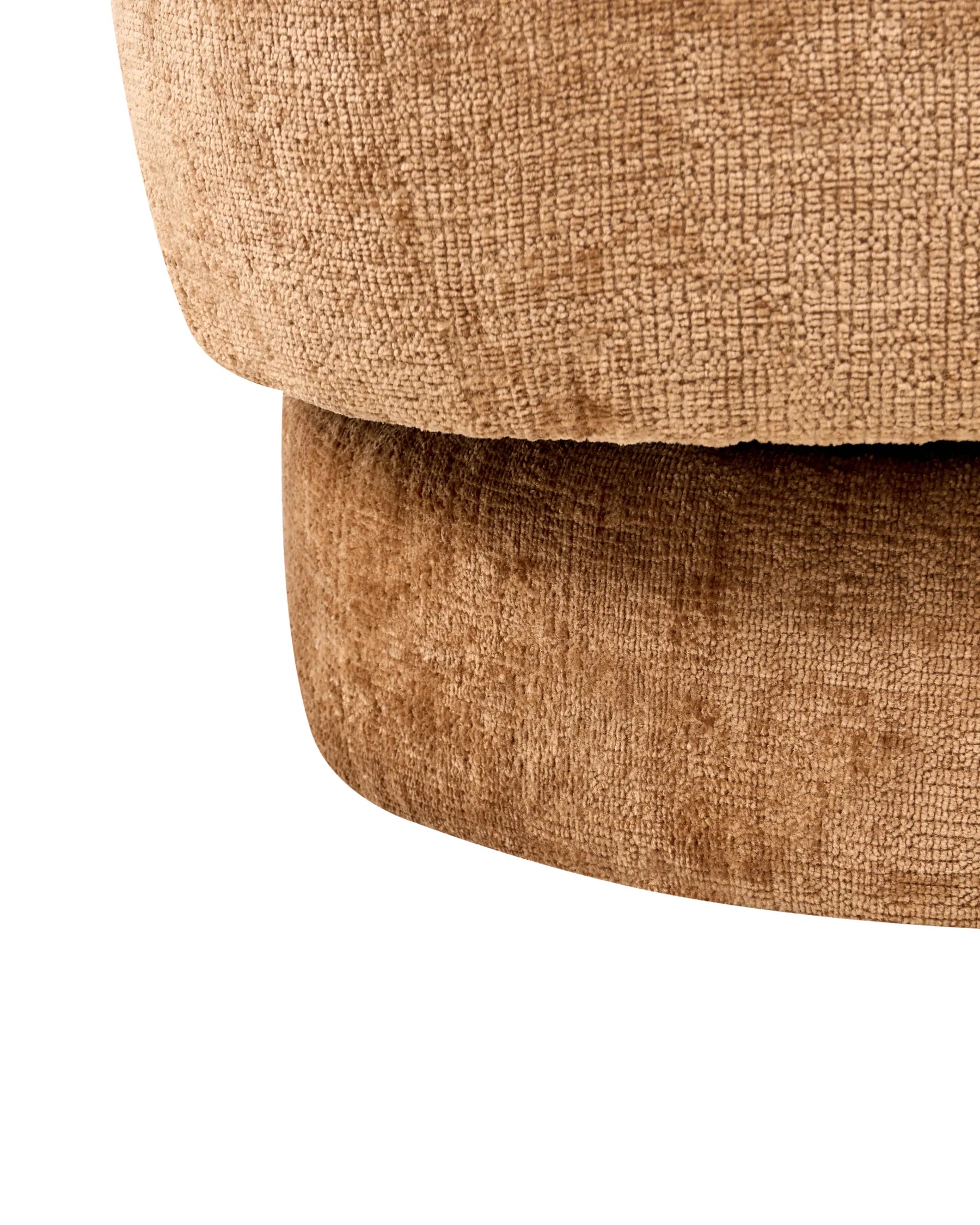 Swivel Armchair AYLO Chenille Golden Brown