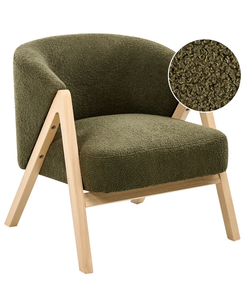 Armchair DORANO Boucle Dark Green – main product view