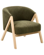 Armchair DORANO Boucle Dark Green – alternate side view