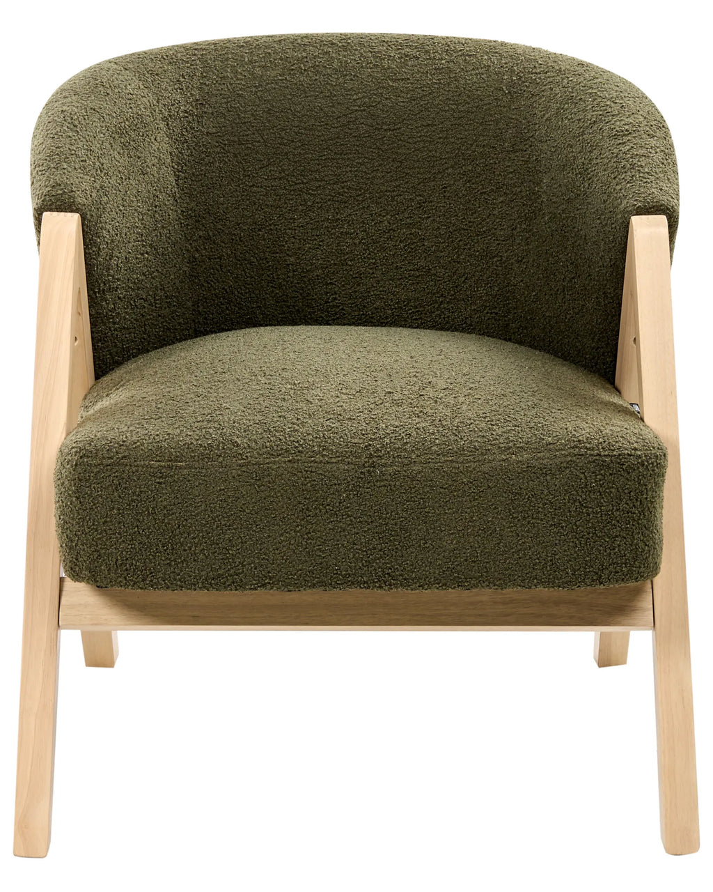 Armchair DORANO Boucle Dark Green – upholstery detail