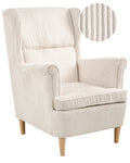 Wingback Chair ABSON Corduroy Light Beige