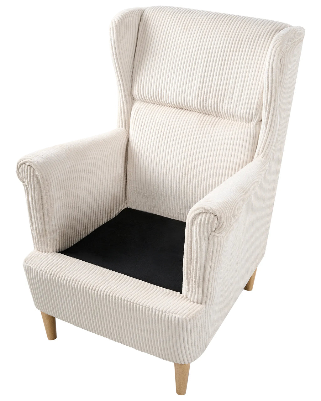 Wingback Chair ABSON Corduroy Light Beige