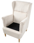 Wingback Chair ABSON Corduroy Light Beige