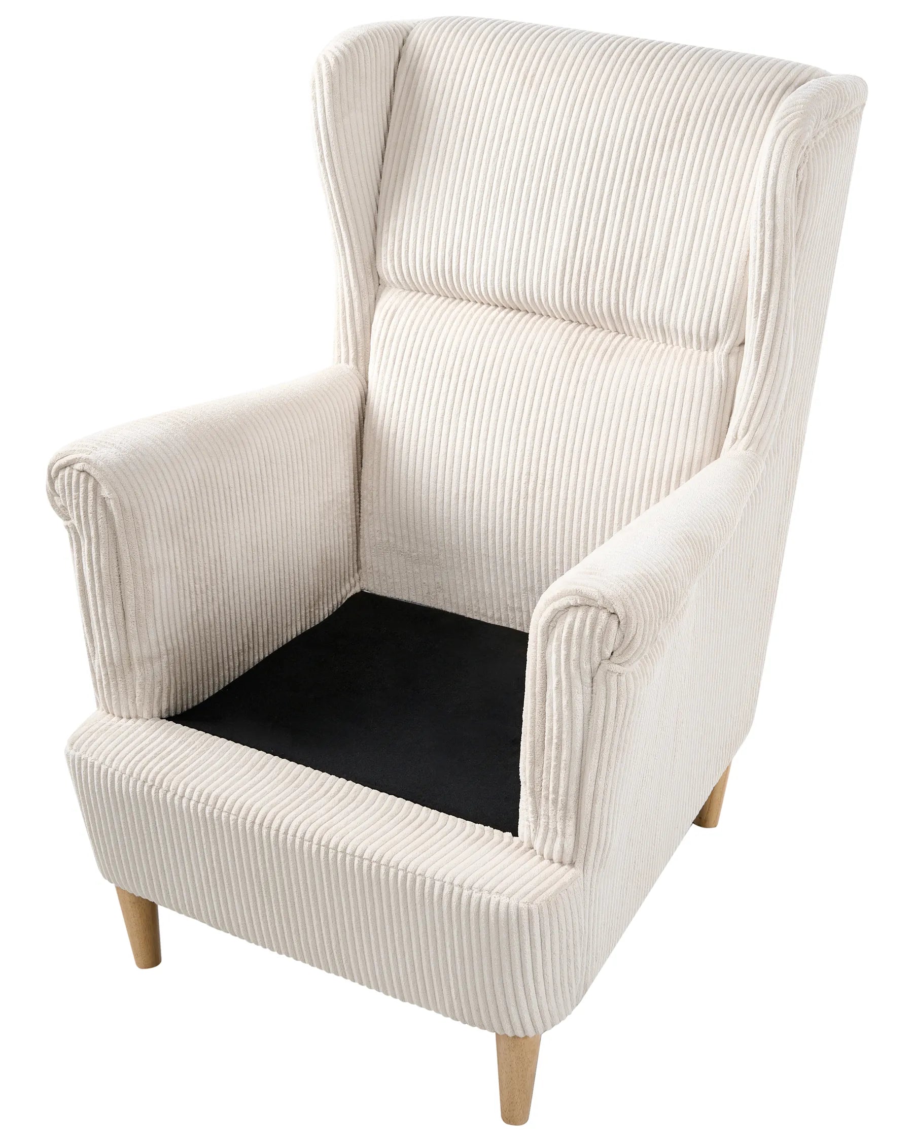 Wingback Chair ABSON Corduroy Light Beige