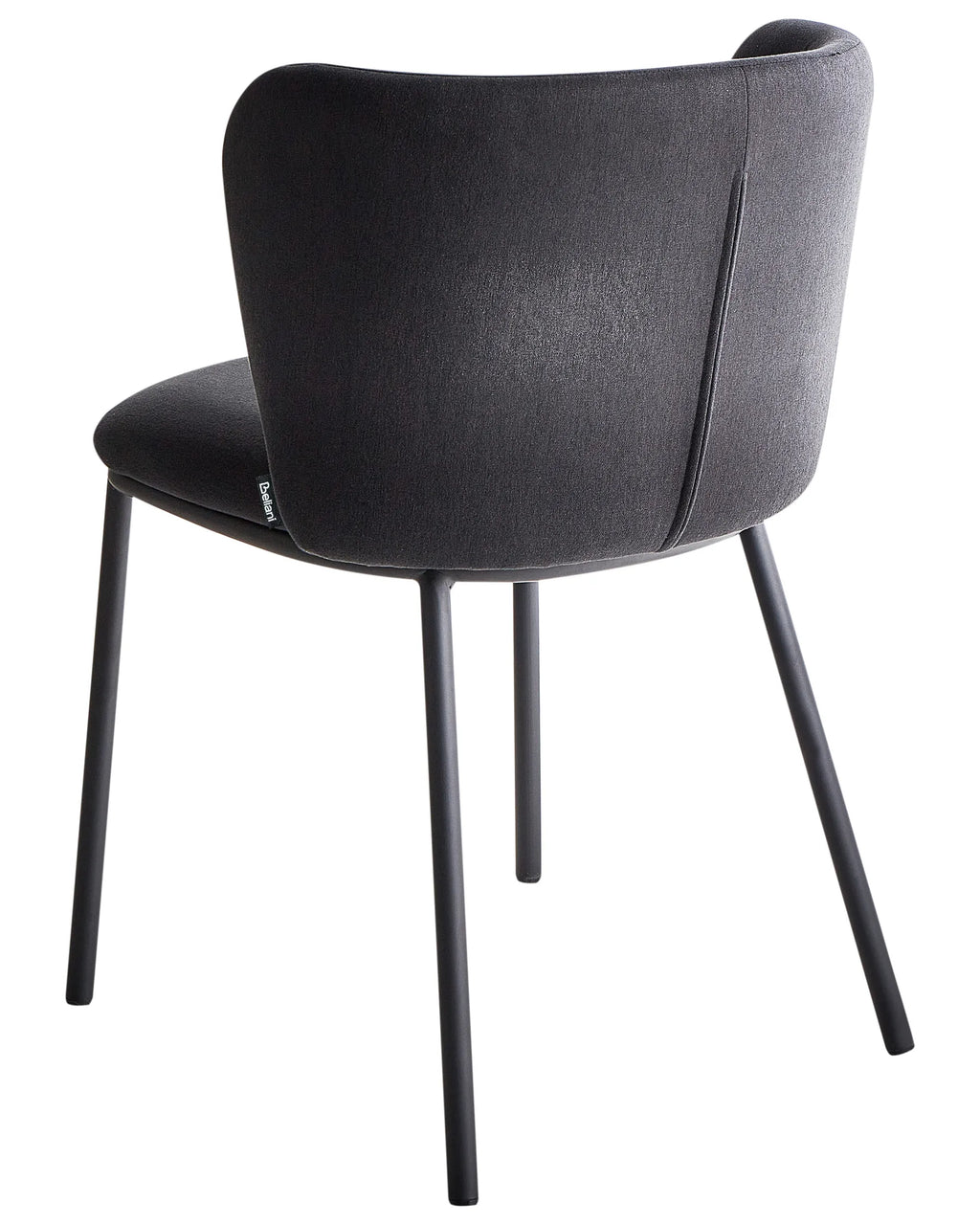 Set of 2 Dining Chairs MINA Fabric Black