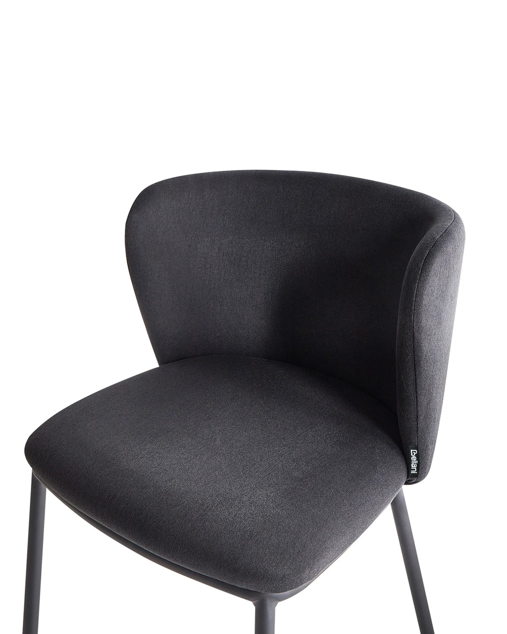 Set of 2 Dining Chairs MINA Fabric Black