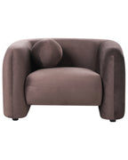 Armchair LEIREN Velvet Dark Brown