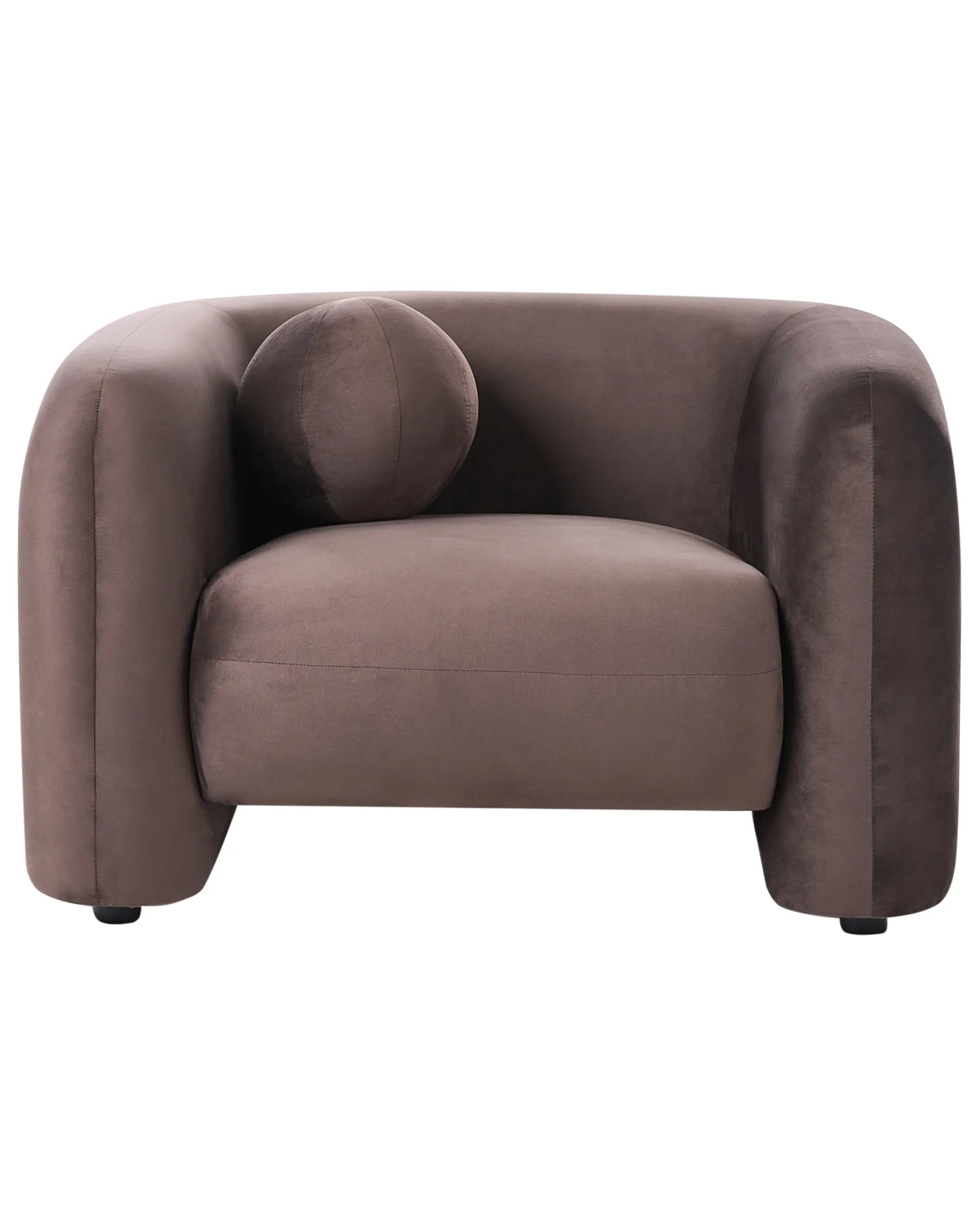 Armchair LEIREN Velvet Dark Brown