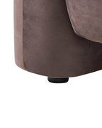Armchair LEIREN Velvet Dark Brown
