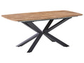 Extending Dining Table GAIRDNER Brown 140/180 cm 90 cm