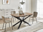 Extending Dining Table GAIRDNER Brown 140/180 cm 90 cm
