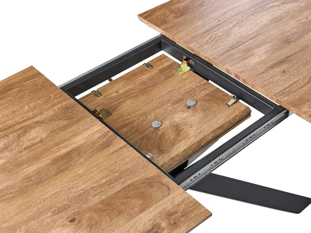 Extending Dining Table GAIRDNER Brown 140/180 cm 90 cm