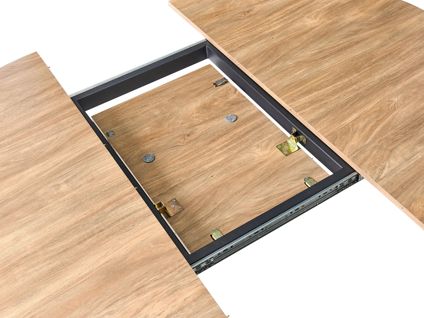 Extending Dining Table LOUISE Brown 120/160 cm 120 cm