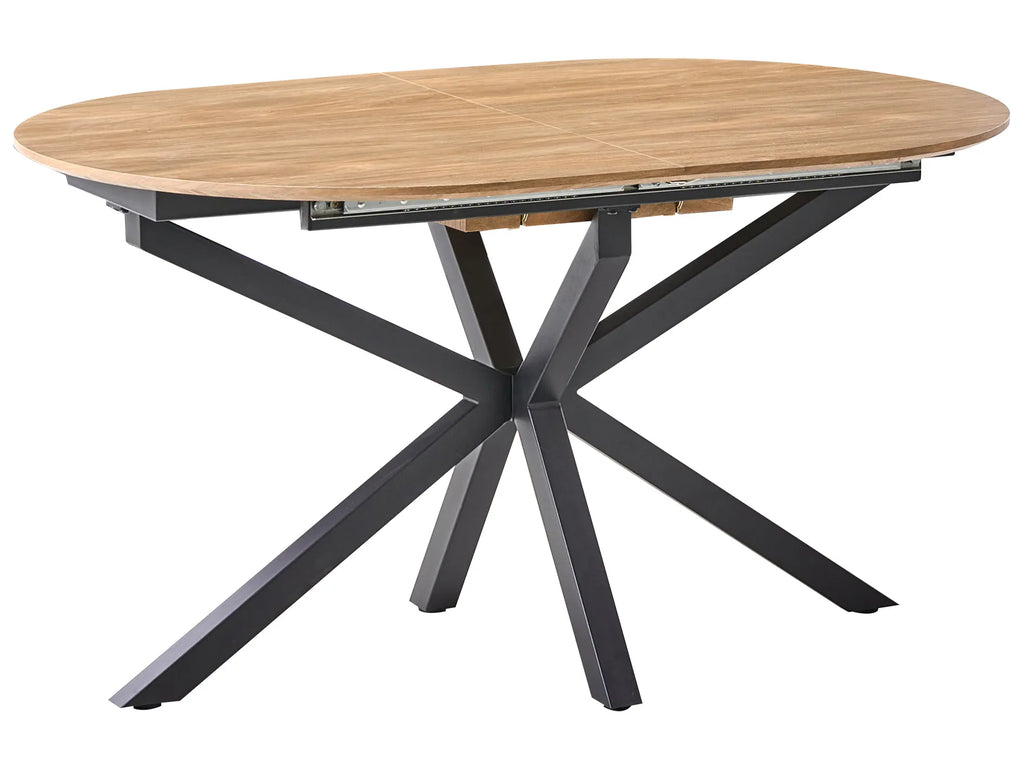 Extending Dining Table MACQUARIE Brown 140/180 cm 90 cm