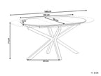 Extending Dining Table MACQUARIE Brown 140/180 cm 90 cm
