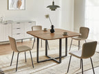 Extending Dining Table COOPER Brown 120/160 cm 120 cm