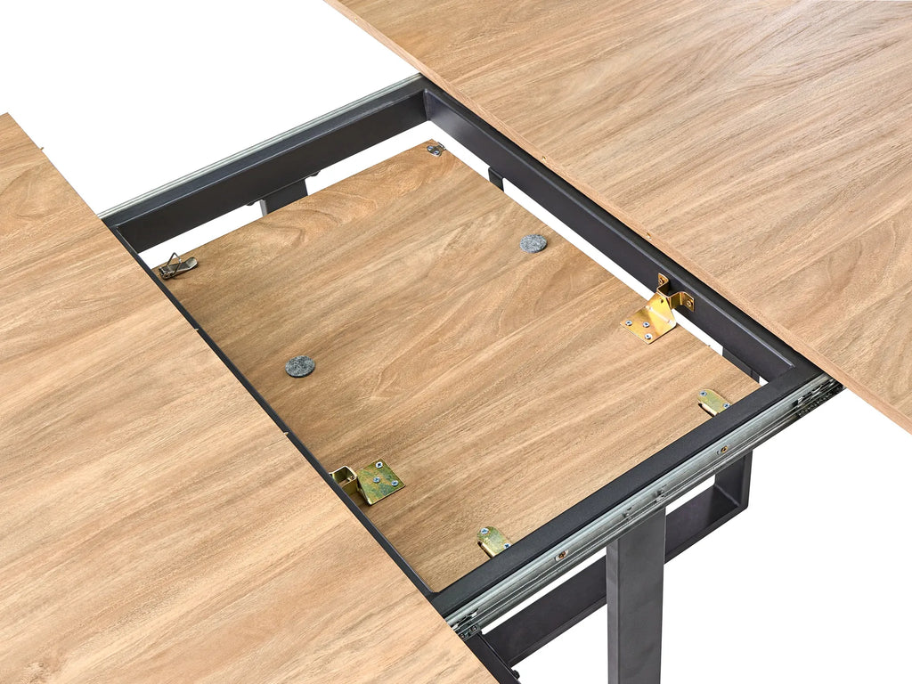 Extending Dining Table COOPER Brown 120/160 cm 120 cm