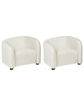 Set of 2 Armchairs VELTADA Velvet Off-White