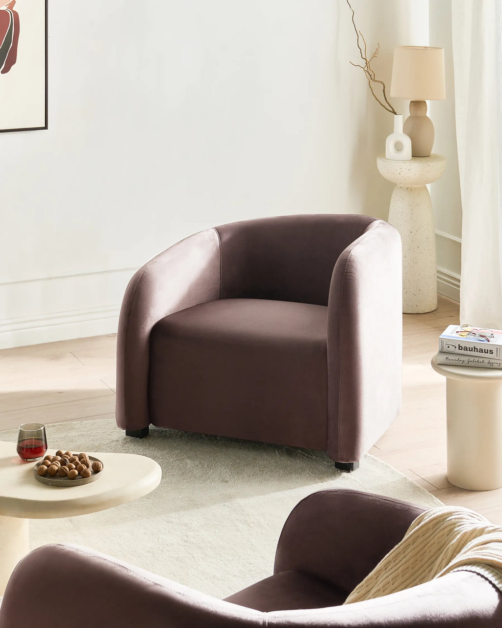 Set of 2 Armchairs VELTADA Velvet Dark Brown