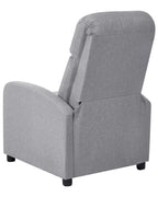 Recliner Chair EMINENCE Faux Linen Grey