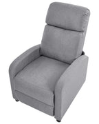 Recliner Chair EMINENCE Faux Linen Grey