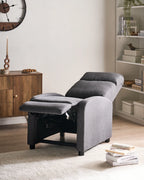 Recliner Chair EMINENCE Faux Linen Dark Grey