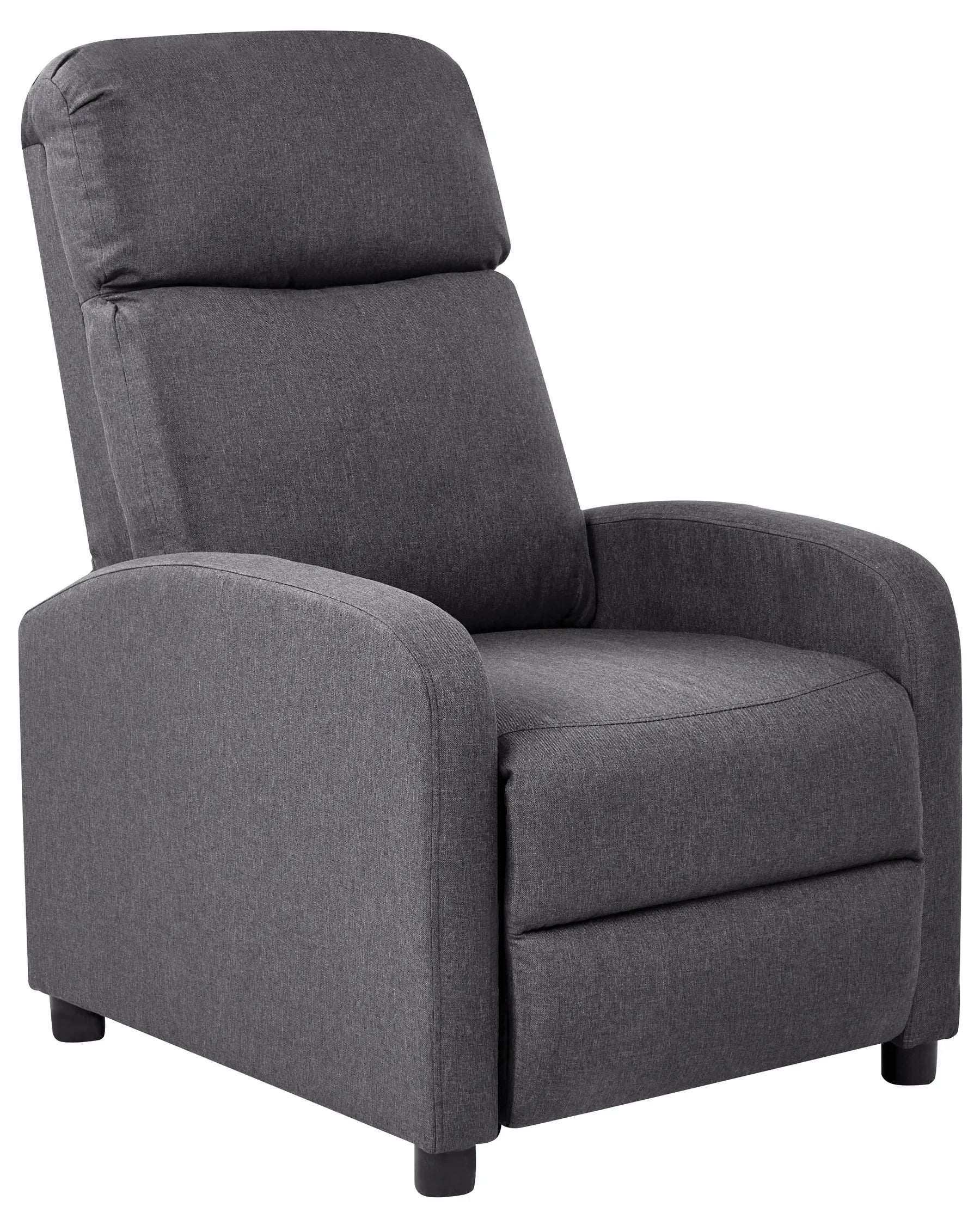 Recliner Chair EMINENCE Faux Linen Dark Grey