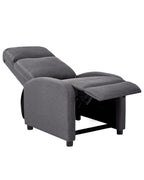 Recliner Chair EMINENCE Faux Linen Dark Grey