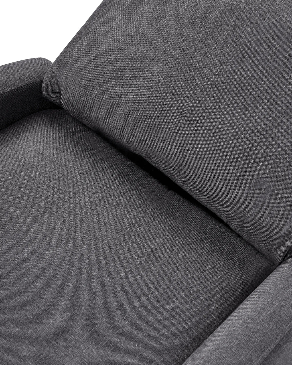 Recliner Chair EMINENCE Faux Linen Dark Grey