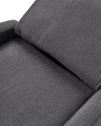 Recliner Chair EMINENCE Faux Linen Dark Grey