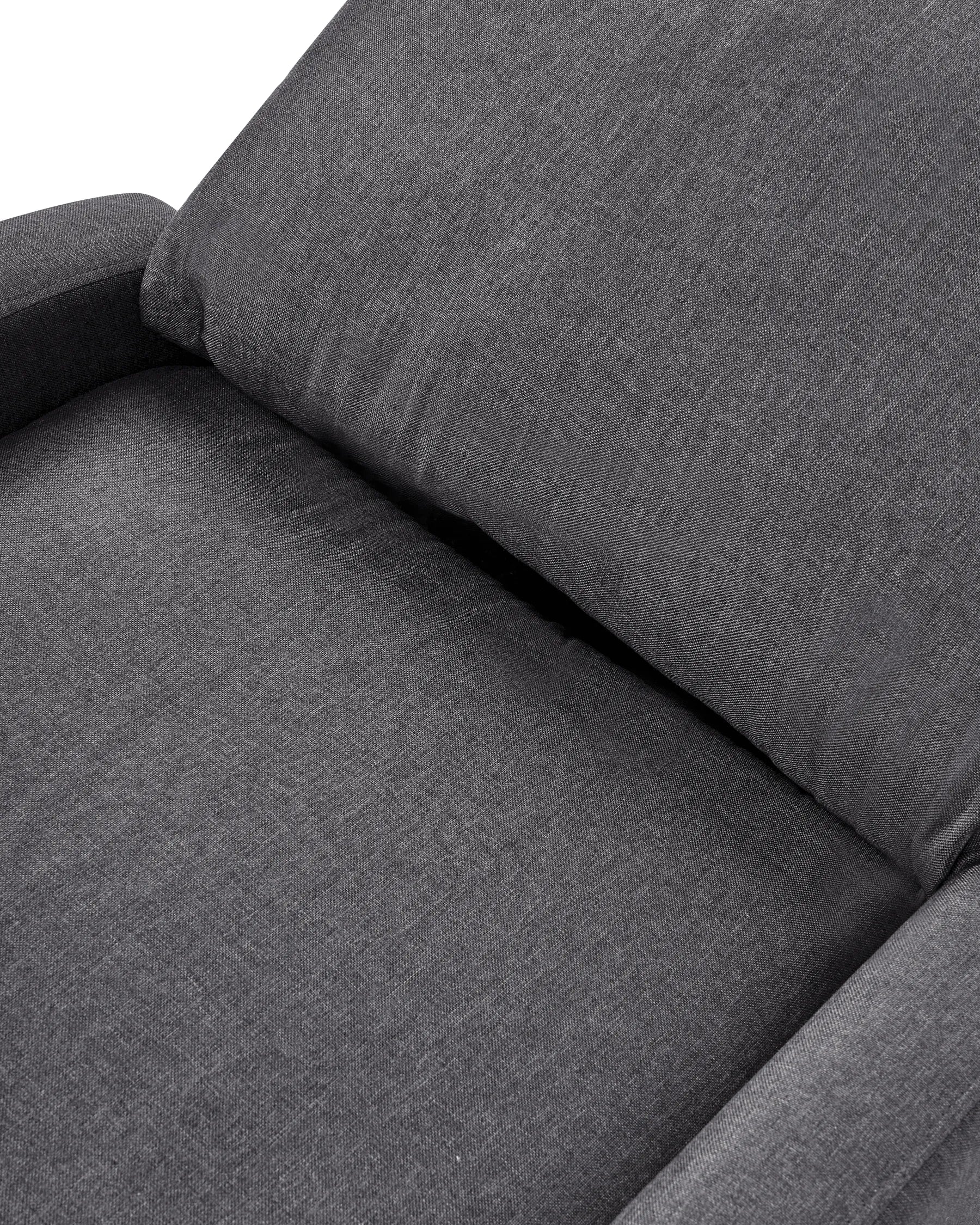 Recliner Chair EMINENCE Faux Linen Dark Grey
