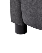 Recliner Chair EMINENCE Faux Linen Dark Grey