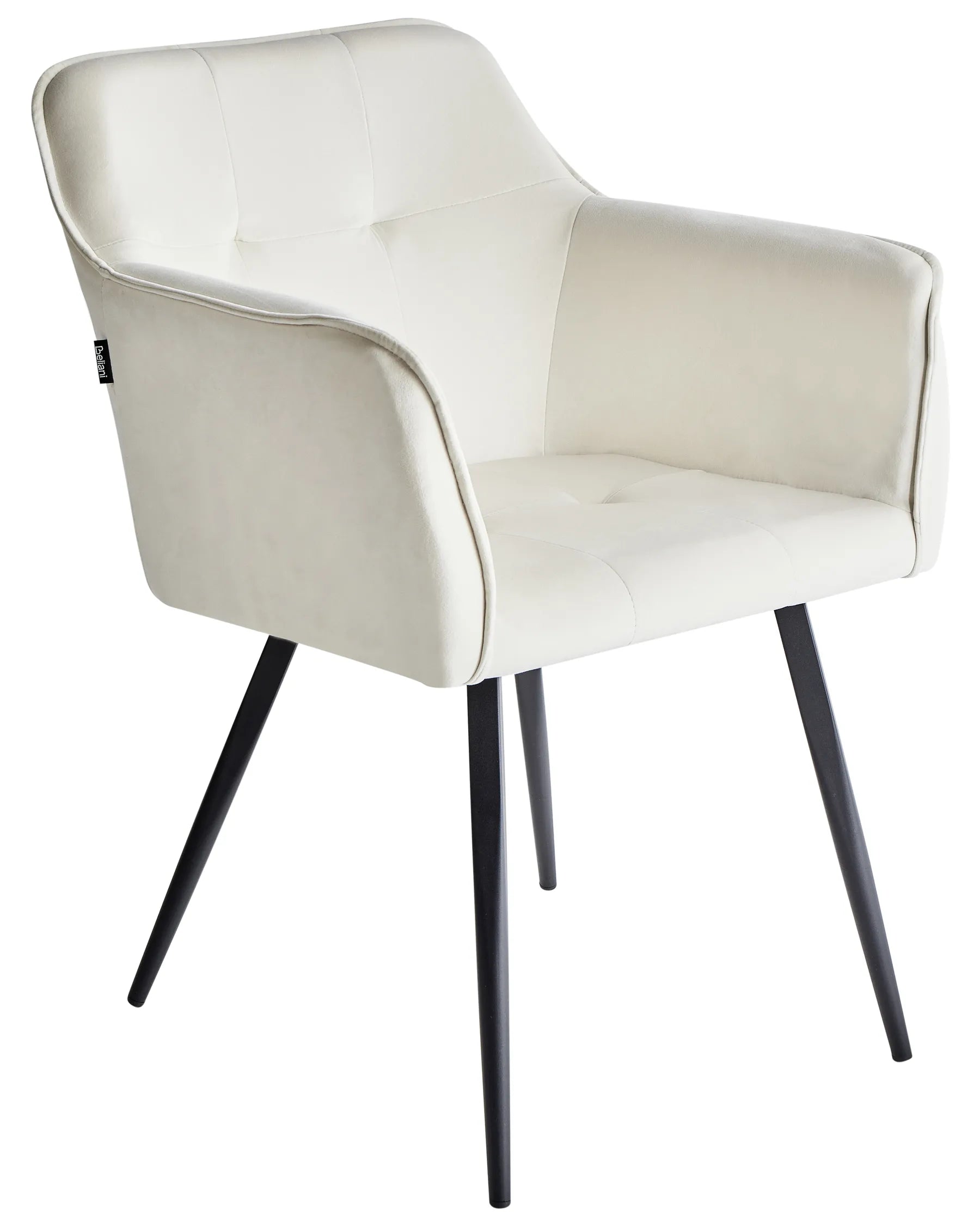Set of 2 Dining Chairs JASMIN Velvet Light Beige