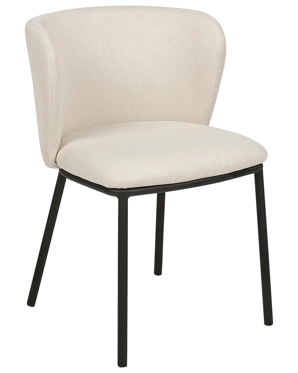 Set of 2 Dining Chairs MINA Fabric Off-White