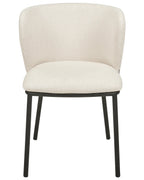 Set of 2 Dining Chairs MINA Fabric Off-White