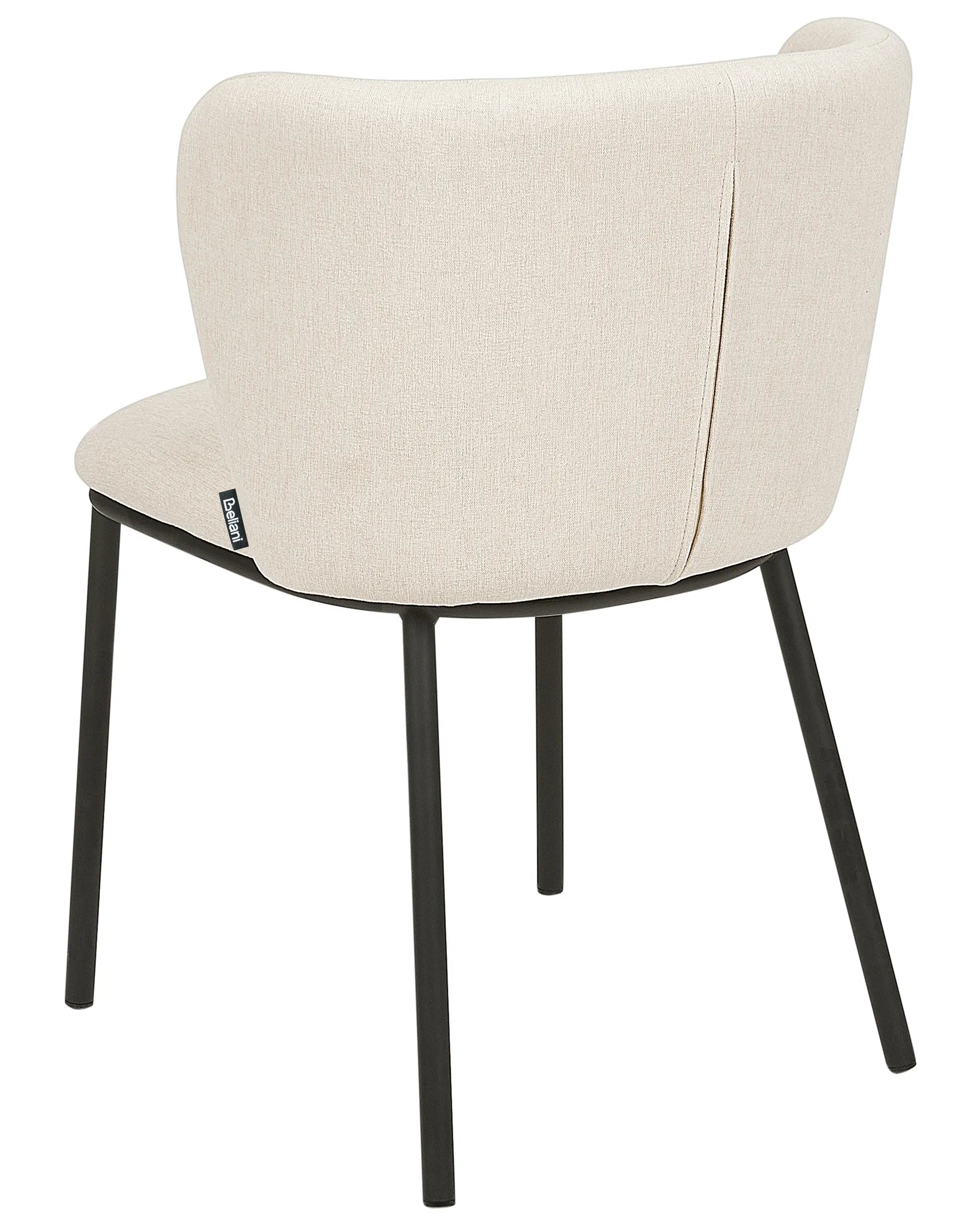 Set of 2 Dining Chairs MINA Fabric Off-White