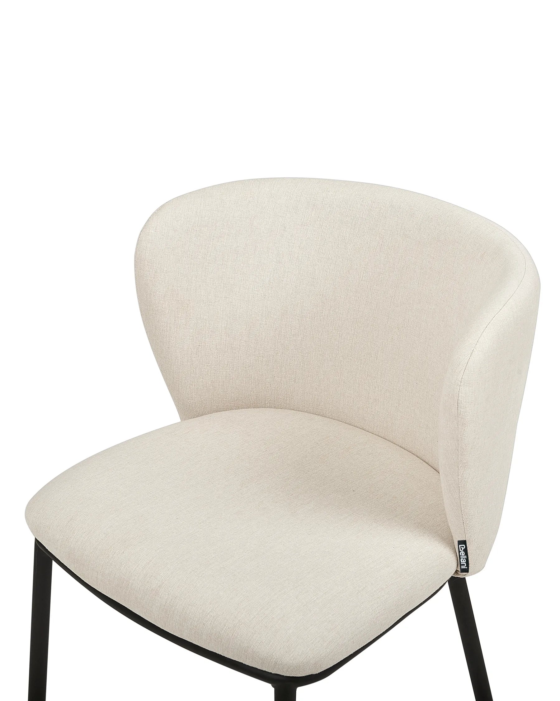 Set of 2 Dining Chairs MINA Fabric Off-White