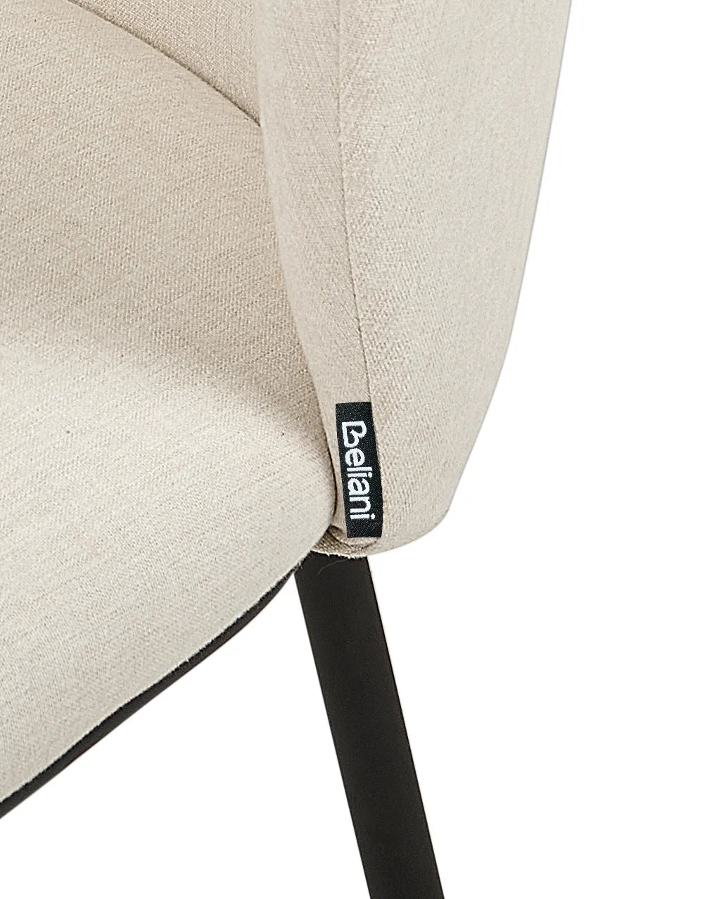 Set of 2 Dining Chairs MINA Fabric Off-White