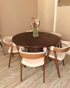 Set of 2 Dining Chairs DAY Boucle Dark Brown/ Beige