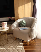 Armchair UMEA Fabric Light Beige