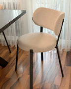 Set of 2 Dining Chairs BRONTE Fabric Light Beige