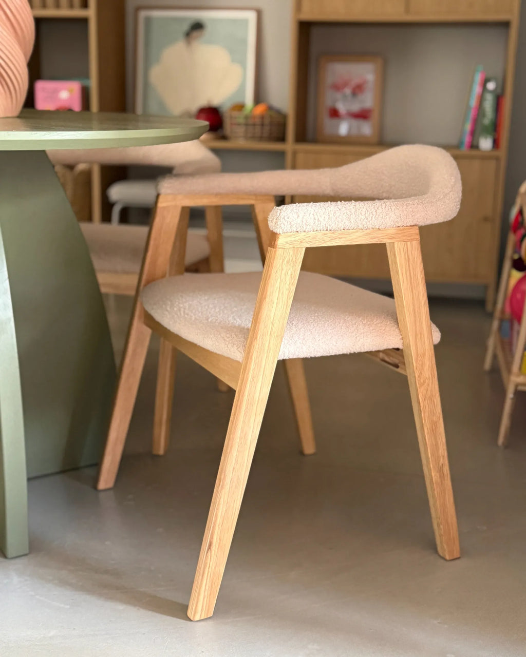 Set of 2 Dining Chairs ONECO Wood Light Brown