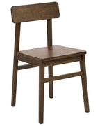 Set of 2 Dining Chairs GORRE Wood Dark Brown