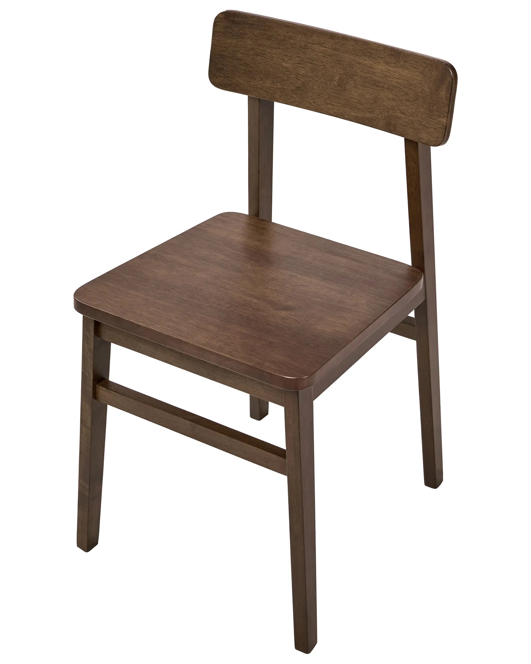 Set of 2 Dining Chairs GORRE Wood Dark Brown