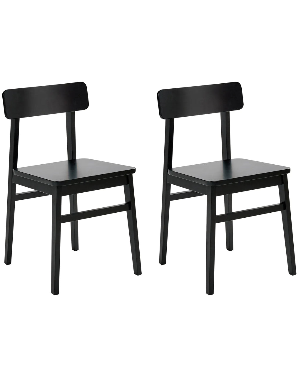 Set of 2 Dining Chairs GORRE Wood Black