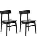 Set of 2 Dining Chairs GORRE Wood Black