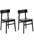 Set of 2 Dining Chairs GORRE Wood Black